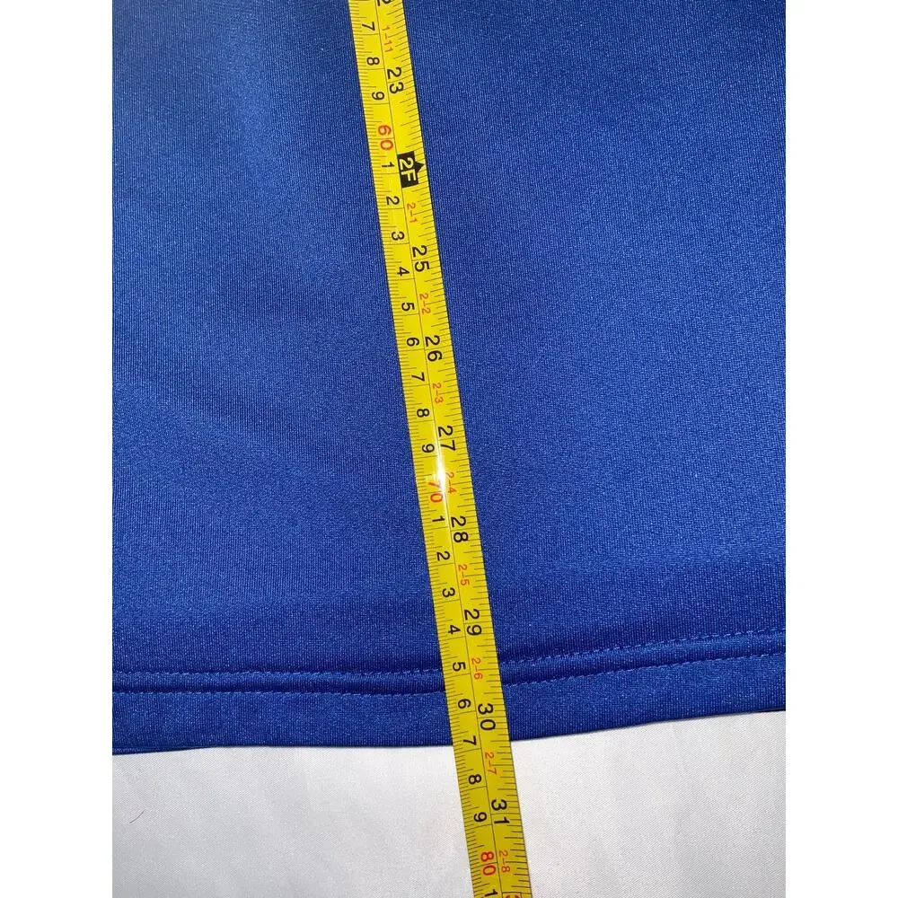 FILA Athletic Performance 1/4 Zip Long Sleeve Dri-Fit Jacket L Blue Activewear